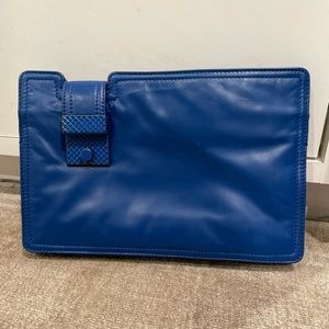 100% AUTHENTIC Bottega Veneta Blue Clutch